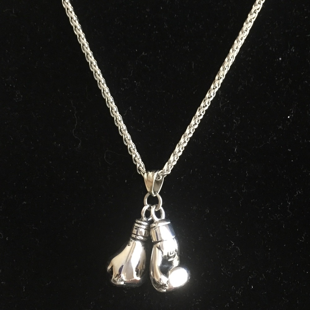 Brand New Stainless Steel Gloves Necklace